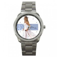 Celine Dion White Dress Stainless Steel Horloge