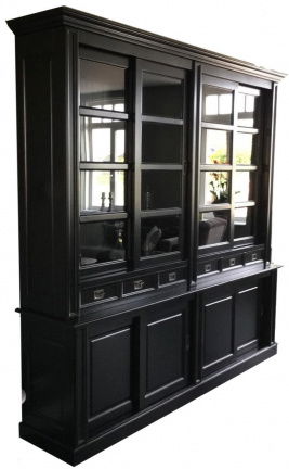 Buffetkast Utrecht zwart - zwart 260 x 50/45 x 240cm - nr. 1