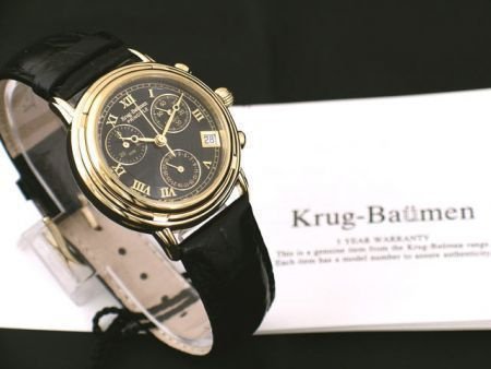 Krug Baumen 18K Goldpl. Millenium Chrono Dames Horloge - 1