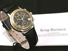 Krug Baumen 18K Goldpl. Millenium Chrono Dames Horloge