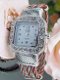Fijn Topaz 18K WGPL Witte Vierkante Hot Red Armband Horloge - 2 - Thumbnail