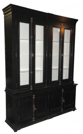 Buffetkast Lara zwart - grijs 200 x 50/40 x 240cm espagnolet - nr. 1