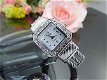 Fijn Topaz 18K WGPL Witte Vierkante Armband Horloge - 1 - Thumbnail