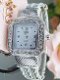 Fijn Topaz 18K WGPL Witte Vierkante Armband Horloge - 2 - Thumbnail