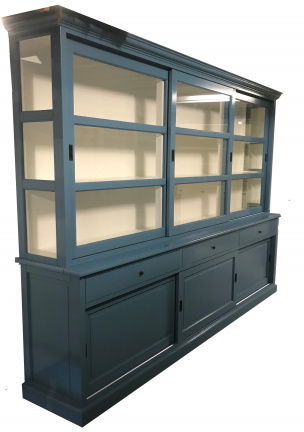 Buffetkast Lisse oud blauw - wit 310 x 50/40 x 220cm - nr. 1