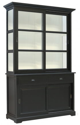 Buffetkast Uden XL zwart - wit 140 x 50/40 x 240cm - nr. 1
