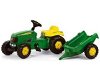 Rolly Toys 012190 RollyKid John Deere Tractor + Aanhanger - 1 - Thumbnail