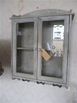 Wit brocante hoge etagere - 7