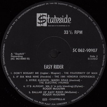 Easy Rider - LP 1969 - met oa Jimi Hendrix - 3