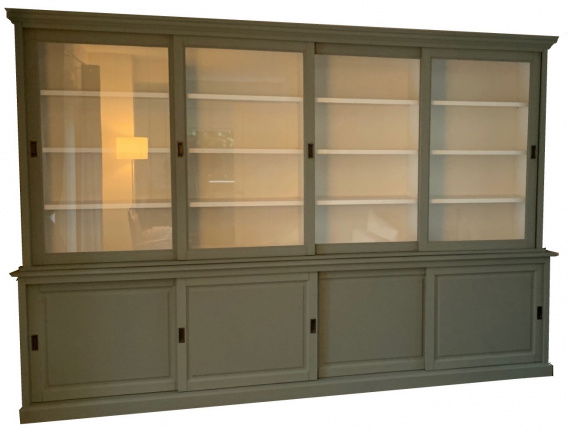 Buffetkast Kerkrade XXL Engels groen - wit 350 x 50/40 x 240cm - nr. 1