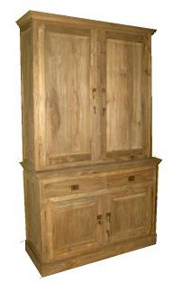 Kabinet Bussum teak 150 x 50/40 x 220cm dichte deuren
