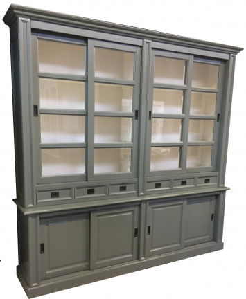 Winkelkast Utrecht engels groen - wit 260 x 50/45 x 240cm soft close - nr. 1