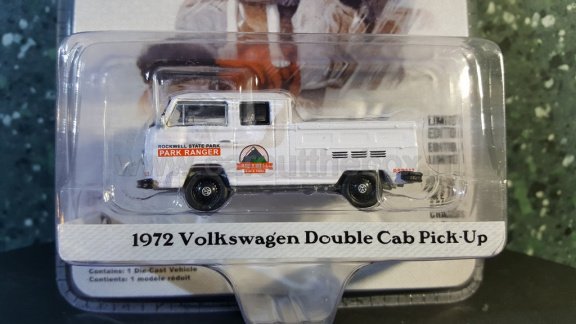 1972 Volkswagen VW double cab pick-up 1:64 Greenlight - 2