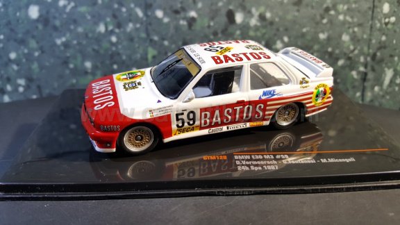 BMW E30 M3 #59 BASTOS 24h Spa 1987 1:43 Ixo - 1