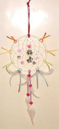 STERRENBEELD Dromenvanger/ Dreamcatcher: combinatie Boogschutter-Kreeft: Ring=13cm