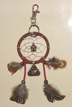 BOEDDHA Dromenvanger-Tashanger (Sleutelhanger): Ring=6cm