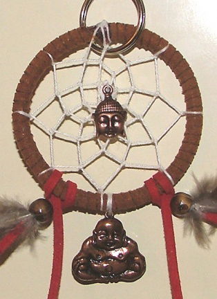 BOEDDHA Dromenvanger-Tashanger (Sleutelhanger): Ring=6cm - Afbeelding 2