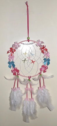 STRIKJES Dromenvanger / Dreamcatcher in veel kleuren: Ring=20cm