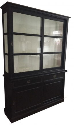 Buffetkast Sneek zwart - wit 140 x 50/40 x 220cm - nr. 1