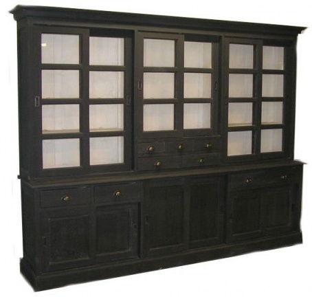 Winkelkast Haarlem zwart - wit 285 x 55/45 x 235cm - nr. 1