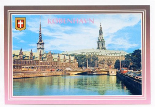 A070 Kopenhagen Schloss Christiansborg und die Borse / Denemarken - 1