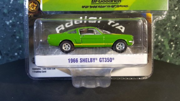 1966 Ford Mustang Shelby GT350 groen 1:64 Greenlight - 3