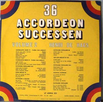 LP Henri De Haes - accordeon successen 36 VOL 2 - 2