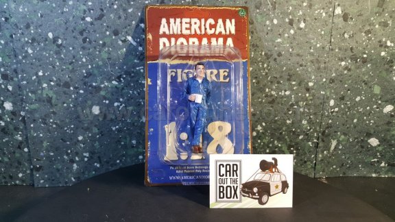 Diorama figuur 1/18 Mechanic LARRY taking a break figure 1:18 American Diorama - 3