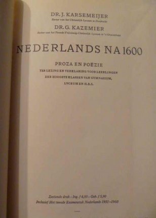Nederlands na 1600 – Karsemeijer, Kazemier – gebonden - Afbeelding 2