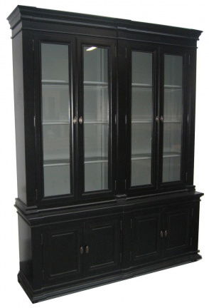 Buffetkast Lara zwart - grijs 190 x 50/40 x 240cm espagnolet - nr. 1