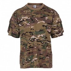 Airsoft T-shirt camouflage tactical pocket