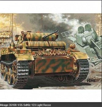 Bouwpakket Mirage-Hobby 35108 1/35 SdKfz 123 Light Recce Tank-Luchs - 1