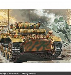 Bouwpakket Mirage-Hobby 35108 1/35 SdKfz 123 Light Recce Tank-Luchs