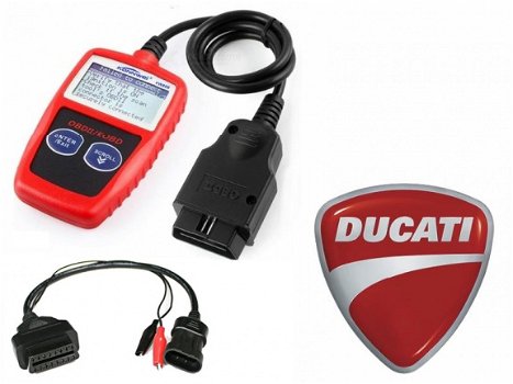 Ducati motorbike uitlees set met handscanner voor modellen met 3 pins aansluiting - 1