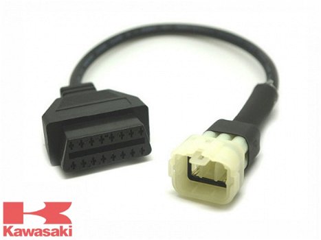 Kawasaki motorbike 6 pin naar 16 pin verloopkabel – adapter - 1