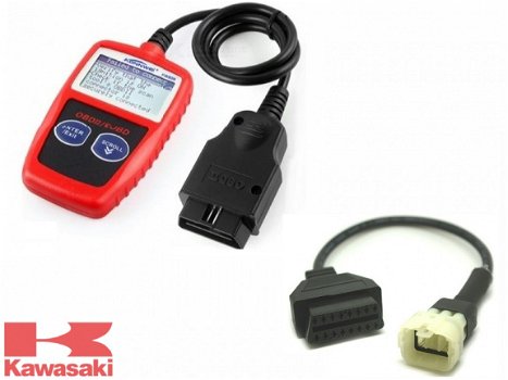 Kawasaki (6 pin) uitlees set, diagnose scanner plus kabel - 1