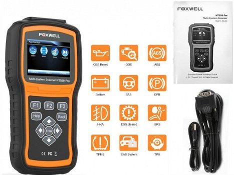 Foxwell NT520 PRO, OBD2 diagnose scanner voor alle systemen – Nederlands - 1