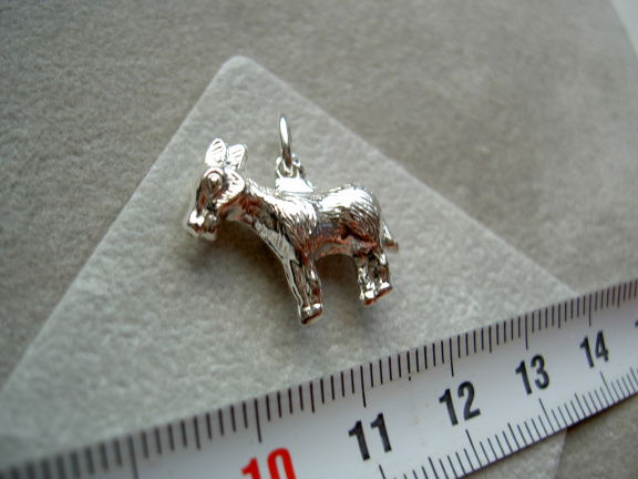 Zilveren Ezel hanger - Afbeelding 2