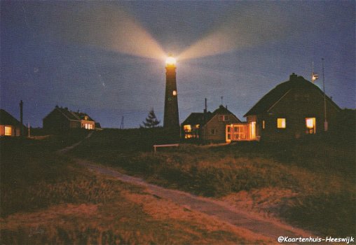 Groeten van Schiermonnikoog Vuurtoren bij nacht - 1