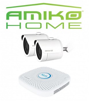 Amiko IPCAM home startersset bullet 2, wit camera beveiligings - 1