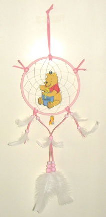 WINNIE THE POOH Dromenvanger / Dreamcatcher met Honingpot: Ring=13cm