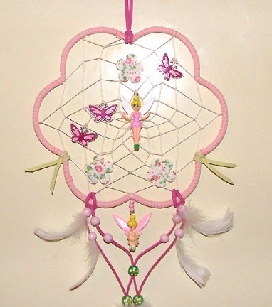 TINKERBELL (TINK) Dromenvanger / Dreamcatcher in Bloemvorm - Afbeelding 2