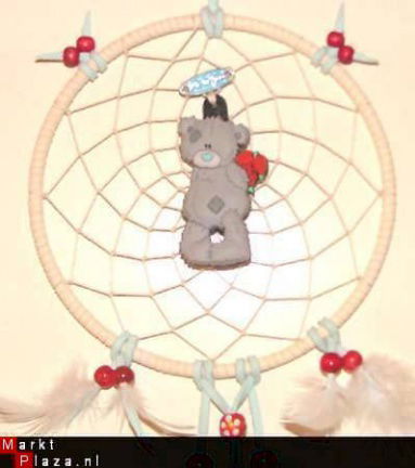 ME to YOU Beer/TATTY TEDDY Dromenvanger / Dreamcatcher: Ring=13cm - Afbeelding 2