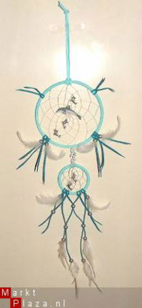 DOLFIJNEN Dromenvanger / Dreamcatcher met 2 Ringen - nr. 1