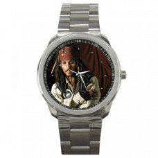 Johnny Depp/Captein Jack Stainless Steel Horloge