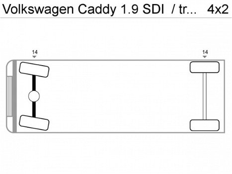 Volkswagen Caddy - 1.9 SDI / trekhaak / zilver-metallic / 140 dkm - 1