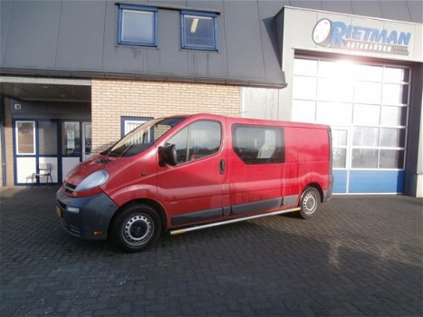 Opel Vivaro - 1.9 DI L2 H1 DUBBELE CABINE 1e EIGENAAR AIRCO, TREKHAAK MARGE €2950. - 1