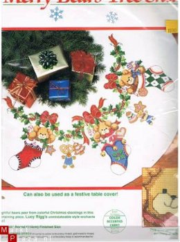 Dimensions Collectors Item Kerstkleed Merry Bears Tree Skirt - 1