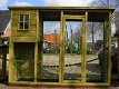 duivenhok voliere met sluis vogelren op maat vogelkooi van hout - 2 - Thumbnail