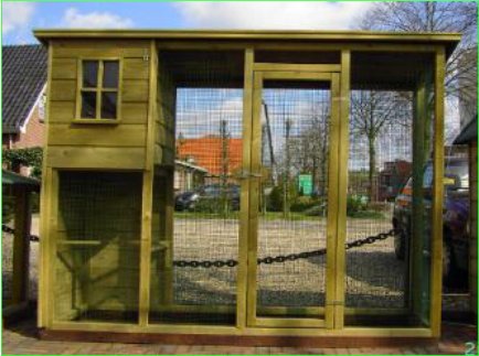 duivenvlucht duivenhok voliere met sluis vogelren op maat vogelkooi van hout - 2